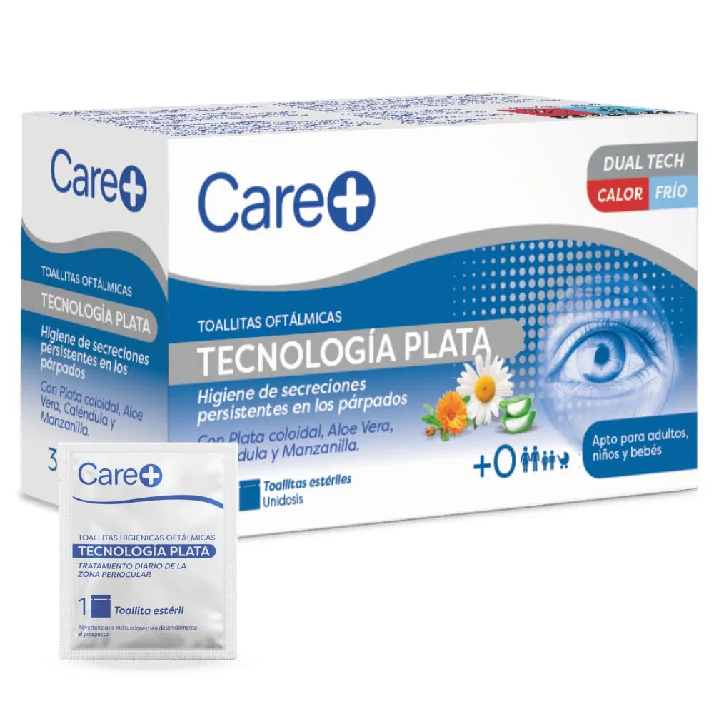 Стерильные офтальмологические салфетки «Toallitas Oftal Tecnolog Plata» 30 шт. от Care+ Care