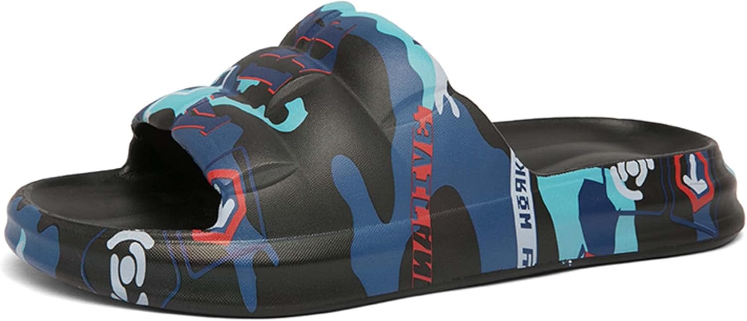 

Летние мужские модные шлепанцы-сандалии, дышащие, повседневные, из EVA, комфортные, мягкие пляжные туфли, однослойные, легкие, с противоскользящей и износостойкой подошвой Generic, черный