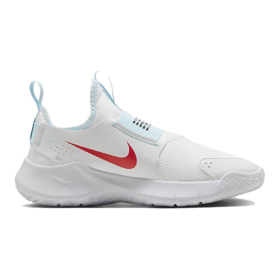 Кроссовки для бега низкие Flex Runner детские Nike, Белый/Белый/Ледниково-синий/Светло-красный — фото 2