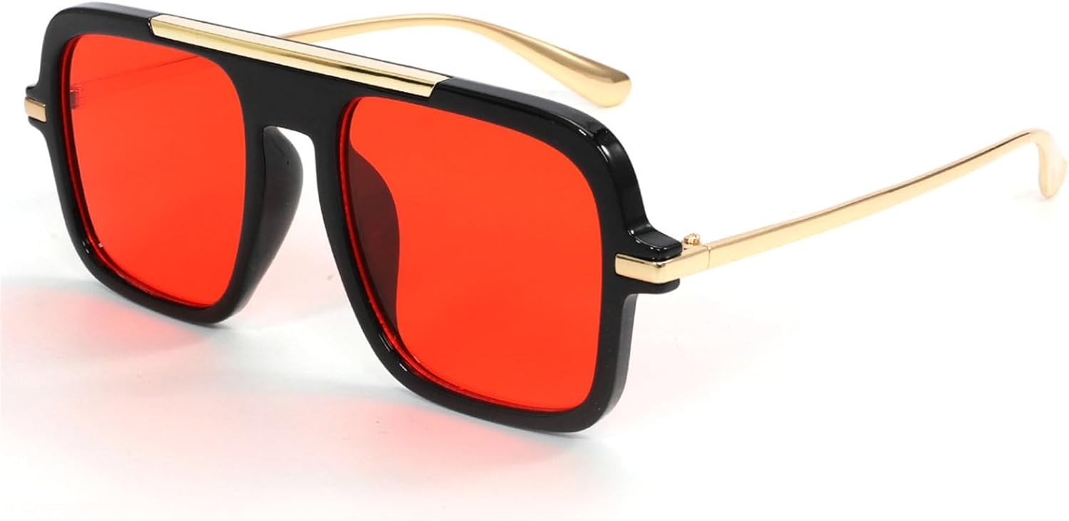 

Willochra Модные квадратные солнцезащитные очки для женщин, винтажные солнцезащитные очки с защитой от УФ-излучения UV400, классические очки-щитки, ретро-очки в большой оправе, C5