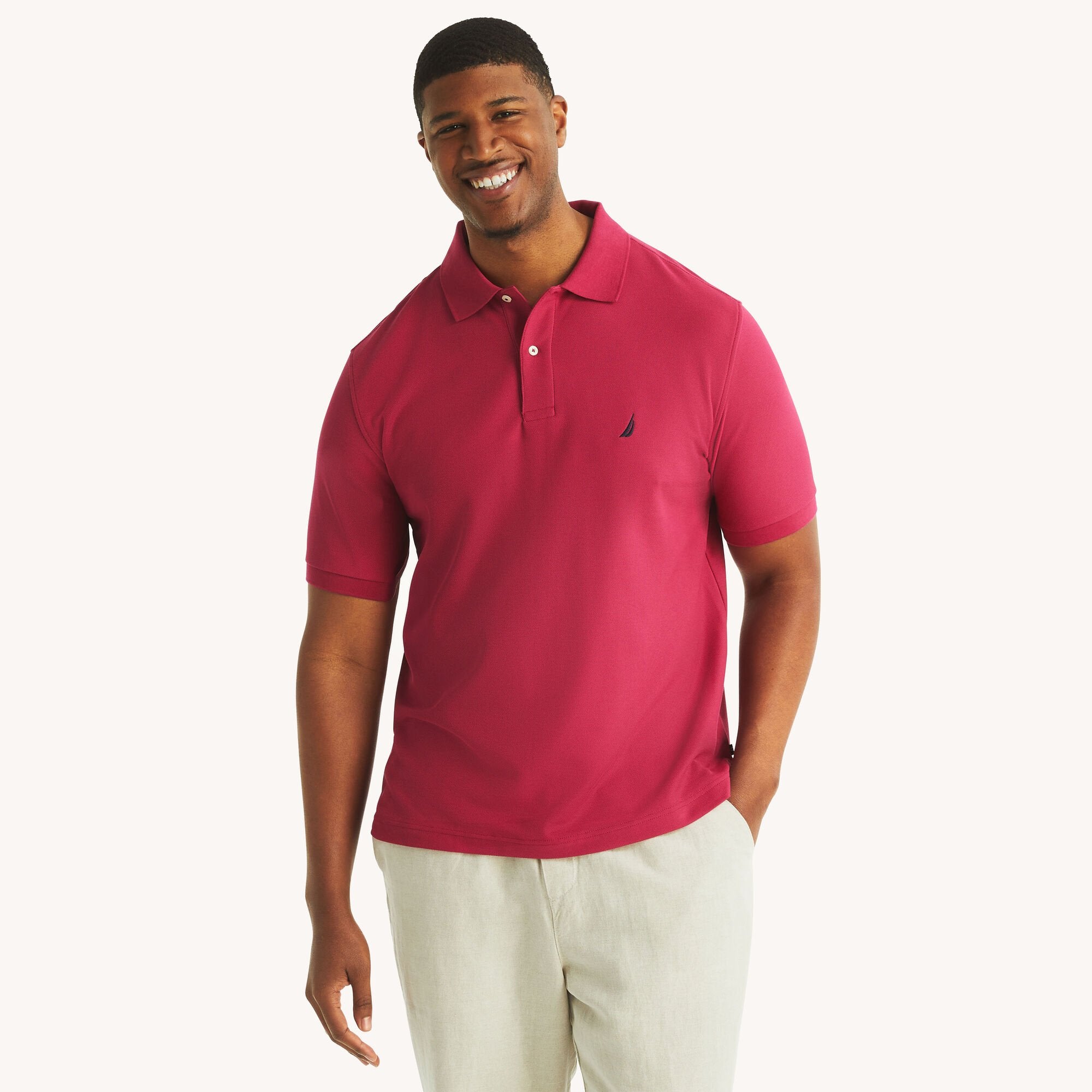 

Футболка поло мужская Nautica, цвет deep fuschia