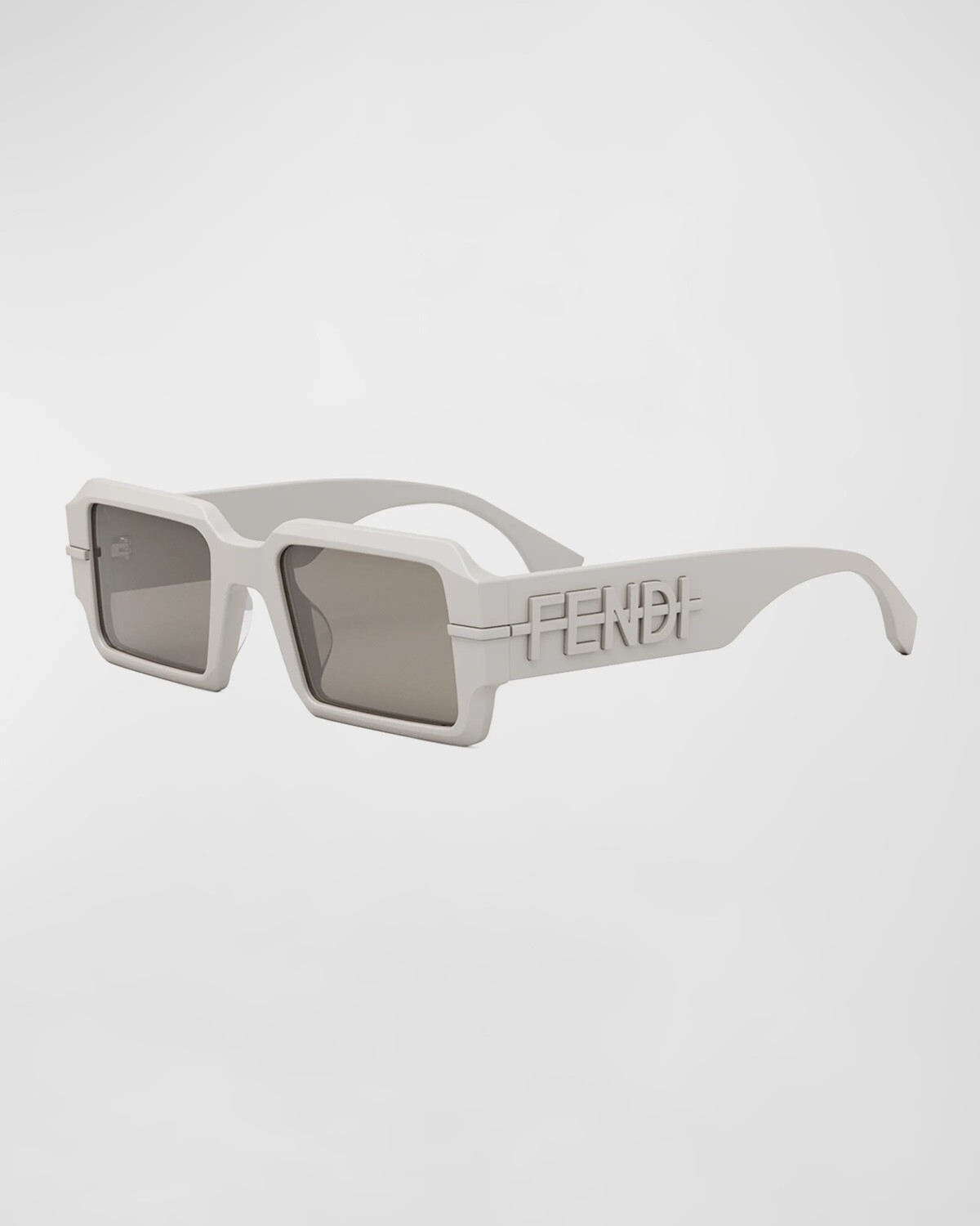 

Мужские прямоугольные солнцезащитные очки из ацетата Fendigraphy, цвет Grey Brown