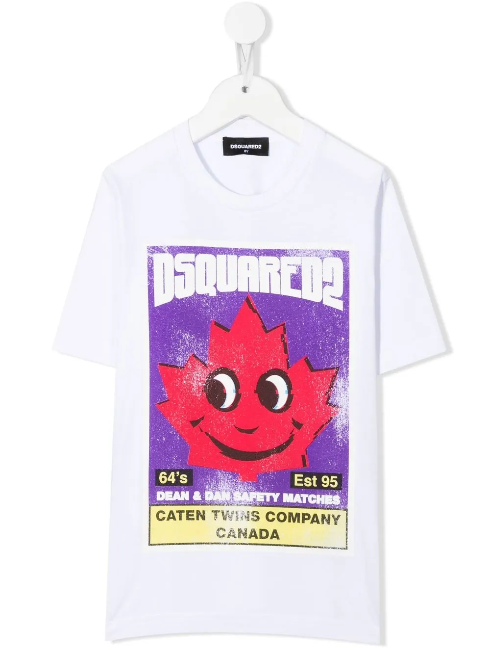 

Футболка с графичным принтом DSQUARED2 KIDS, белый