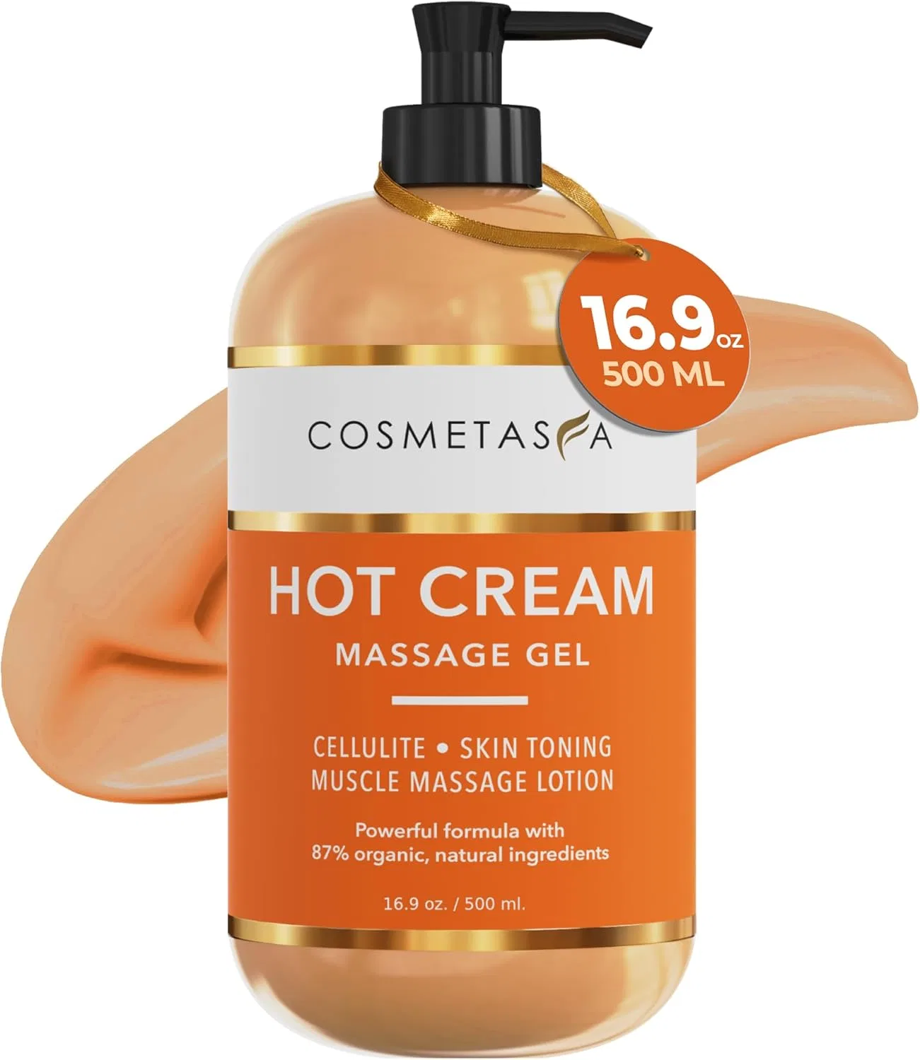 Массажный крем Cosmetasa Hot Cream с натуральными маслами, 16.9 Fl Oz