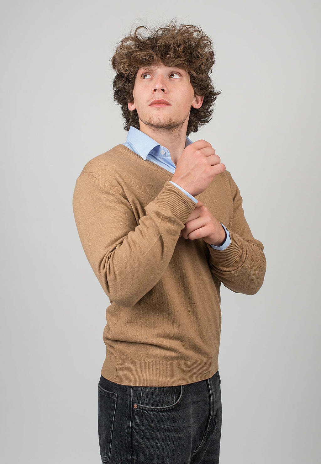 

Джемпер V-NECK Dalle Piane Cashmere, коричневый
