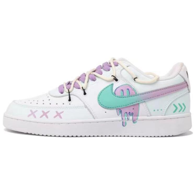 

Кроссовки Nike Court Vision 1 Skateboarding Shoes Men Low-top Green/Purple, зеленый
