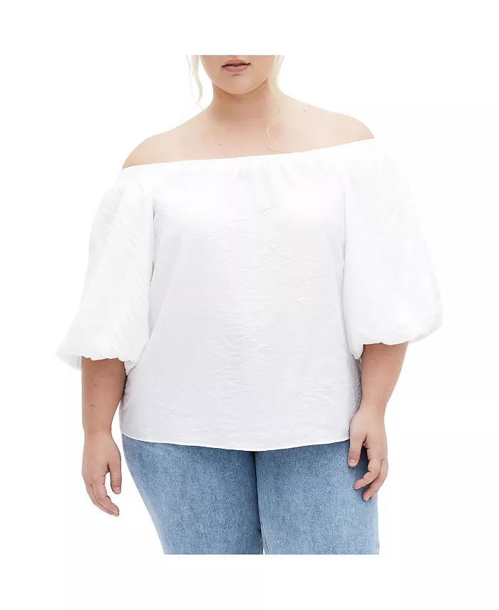 

Топ Haven Plus Size CITY CHIC, слоновая кость/кремовый