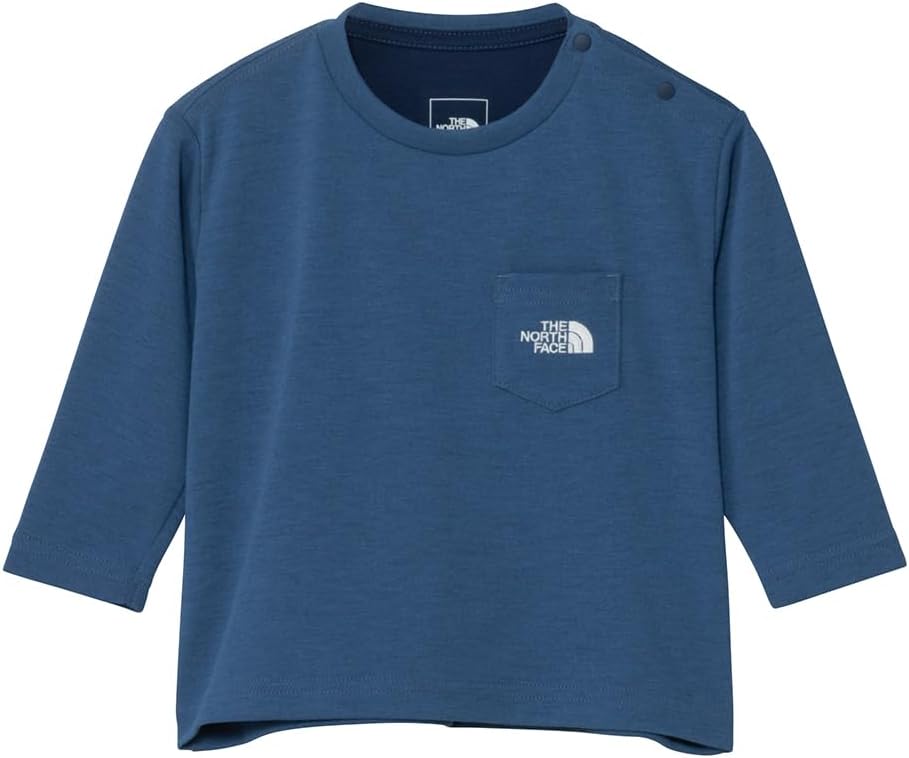 

Детская футболка с длинным рукавом The North Face для малышей, с капюшоном, для защиты от жары, синий