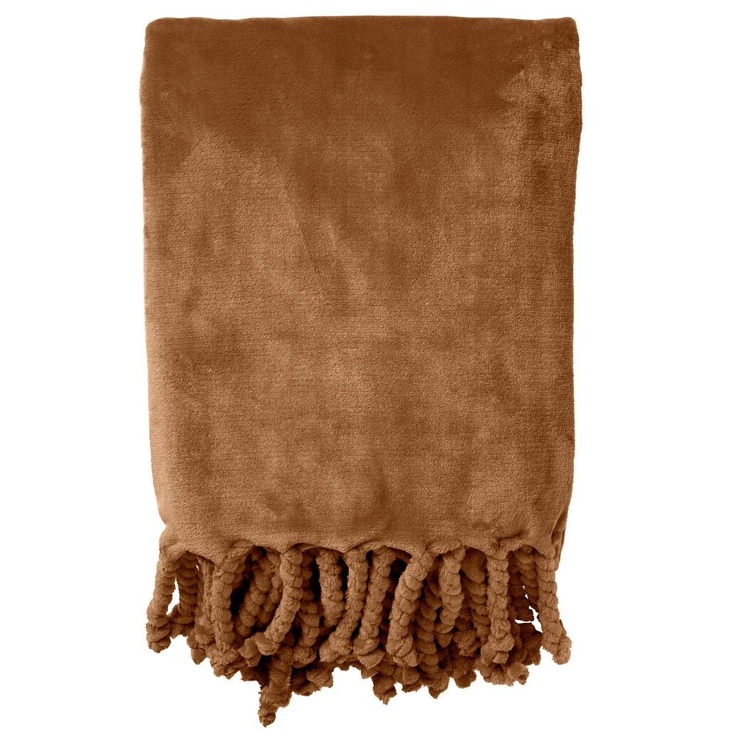 

Dutch Decor FLORIJN - Одеяло флисовое 150x200 см - Табачный коричневый - коричневый
