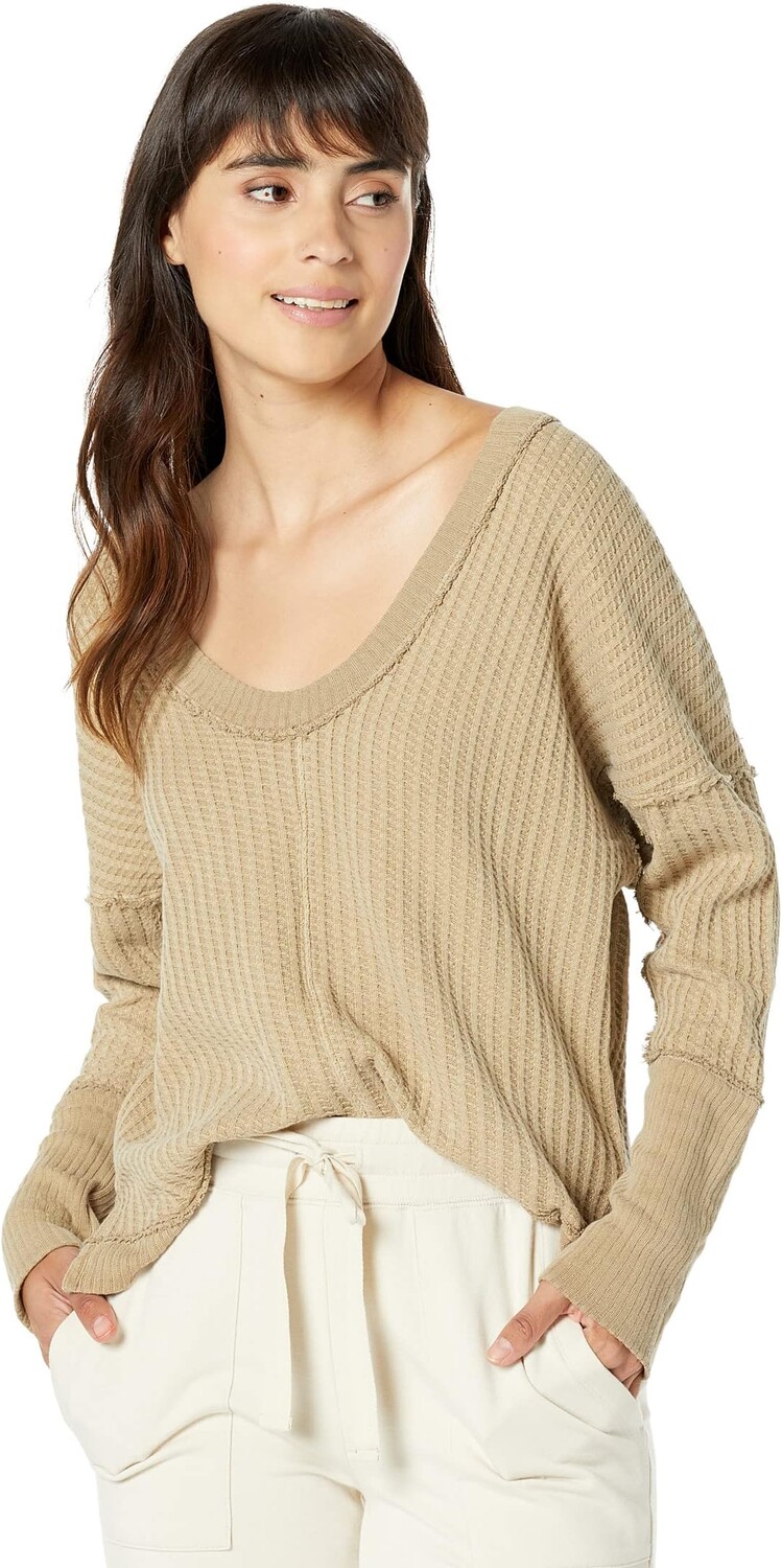 

Футболка Free People New Magic Thermal, цвет Golden Olive