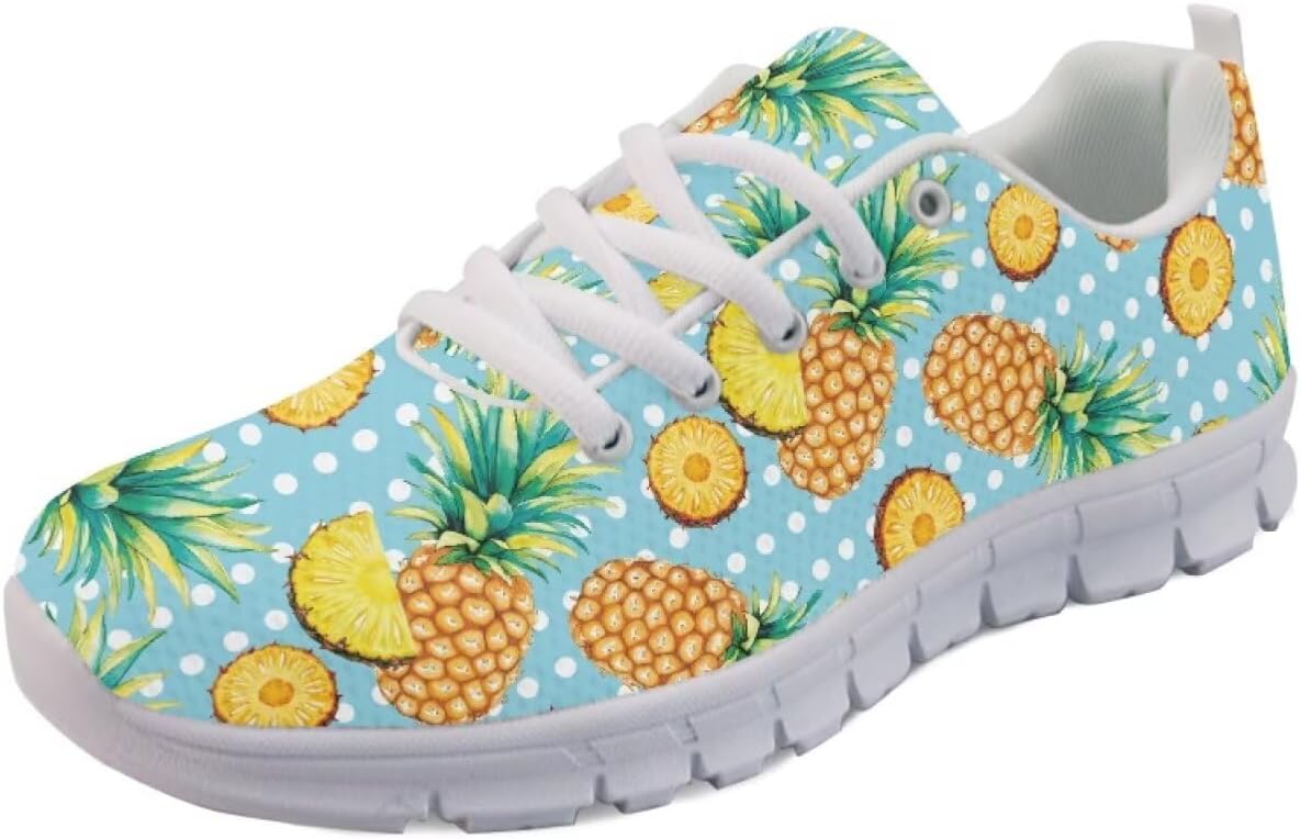 

Винтажные кроссовки с американским флагом для мужчин и женщин кроссовки 4 июля Легкие беговые, теннисные и спортивные кроссовки Getelinseng, Pineapple Polka Dot