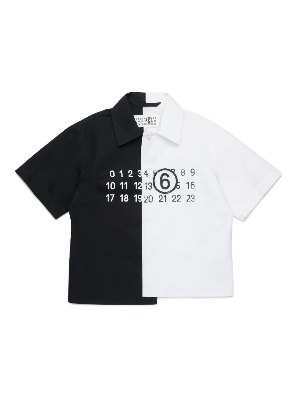 

Рубашка поло с принтом MM6 Maison Margiela Kids, черный