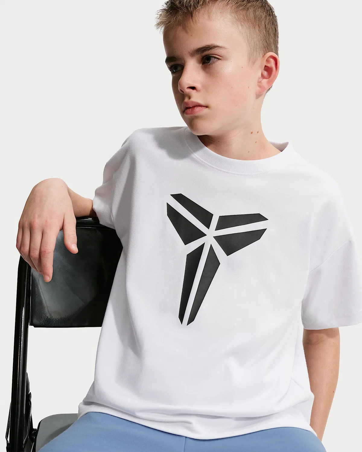 Детская футболка Dri-FIT Max90 Kobe, White/Medium Ash — фото 3