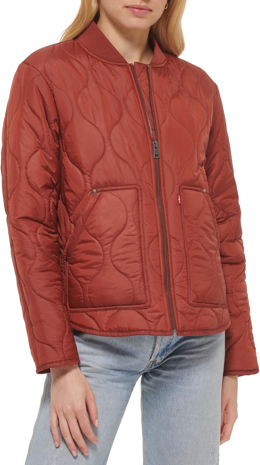 

Levi's Женская стеганая куртка-луковка, Brick Red