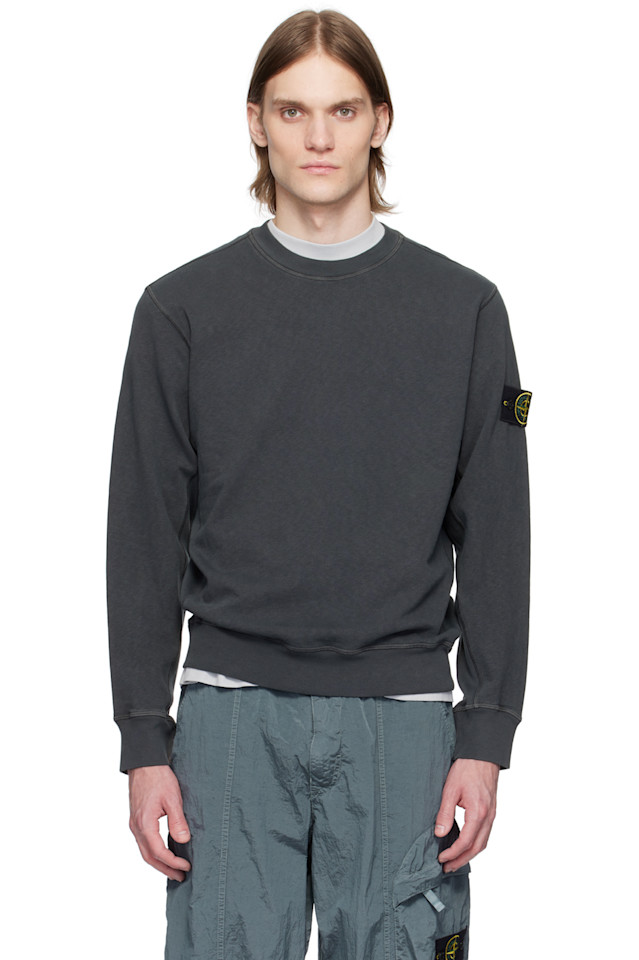 

Свитшот Malfilé с эффектом потертости Stone Island, цвет charcoal