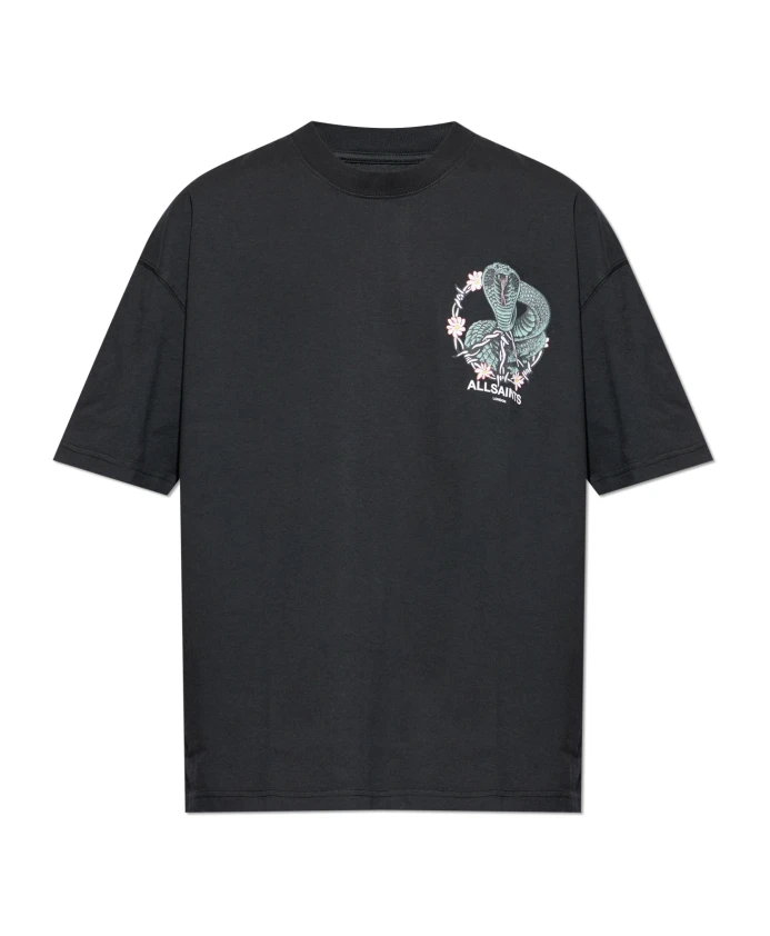 

Футболка «Укус змеи» Allsaints, черный