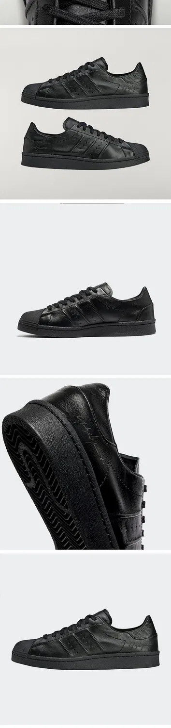 Мужские низкие кроссовки Superstar чёрного цвета от Y-3 — фото 4