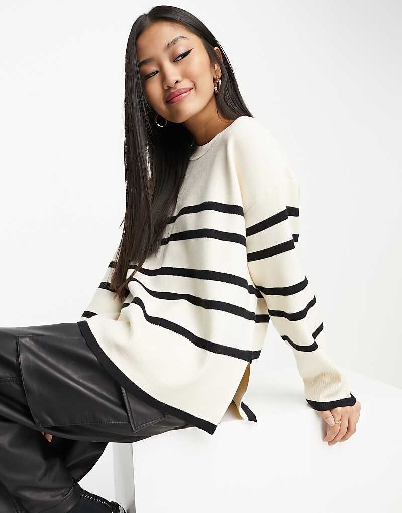 

Vero Moda – Свитер в черно-белую полоску
