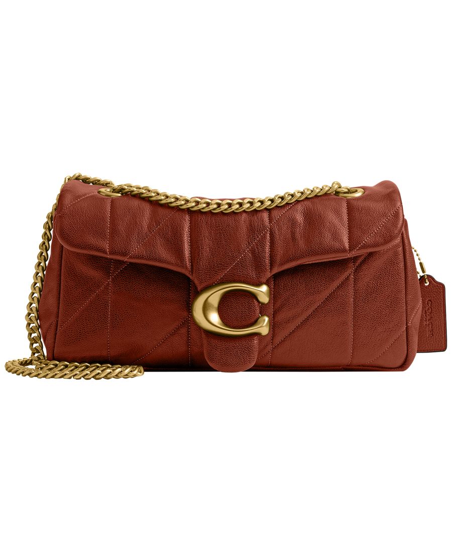 

Сумка через плечо Slouch Tabby Medium из стеганой кожи, размер 26 COACH, Brass/Pecan