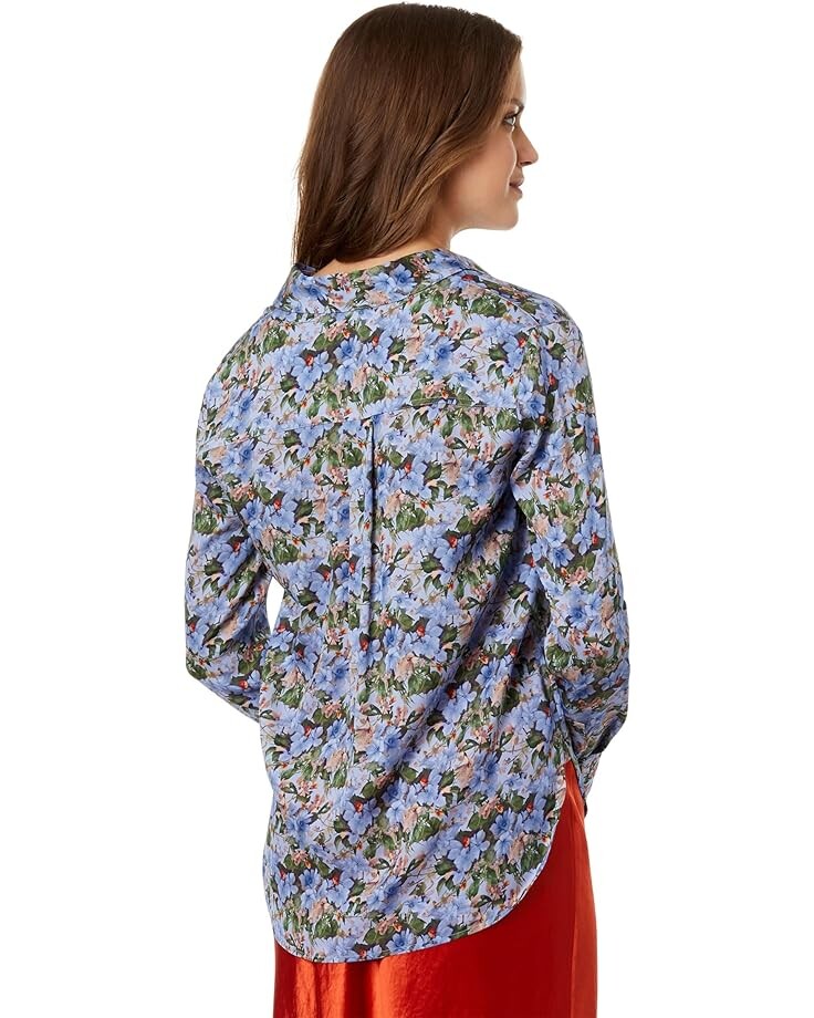 

Блуза Vince Wild Primrose Slim Fitted Blouse, цвет Pacific