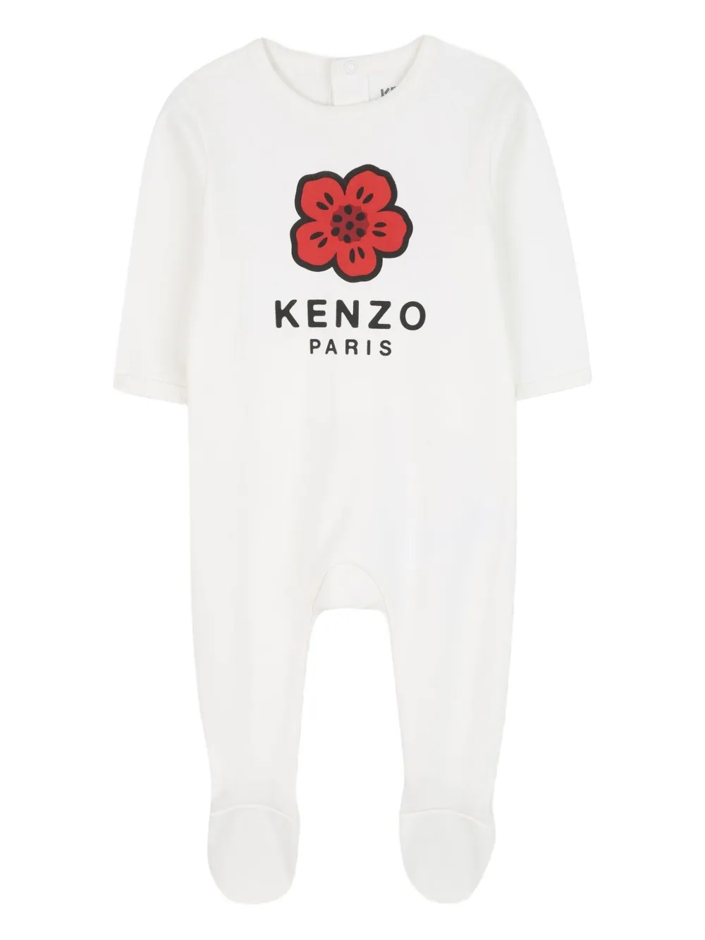 Пижама с цветочным принтом Kenzo Kids, белый — фото 4