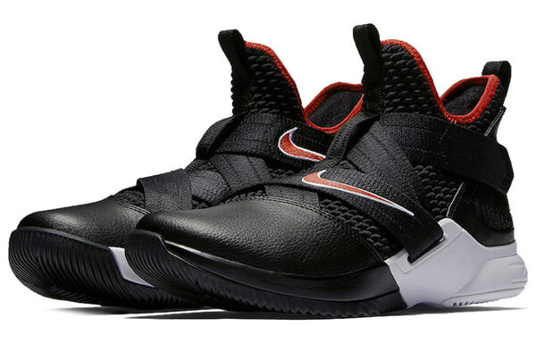 Кроссовки Nike LeBron Soldier 12 'Black Red', черный — фото 3
