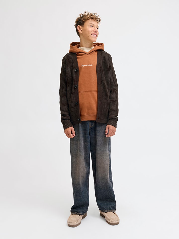 JACK & JONES Junior Кардиган «Коннор» коричневого цвета — фото 3