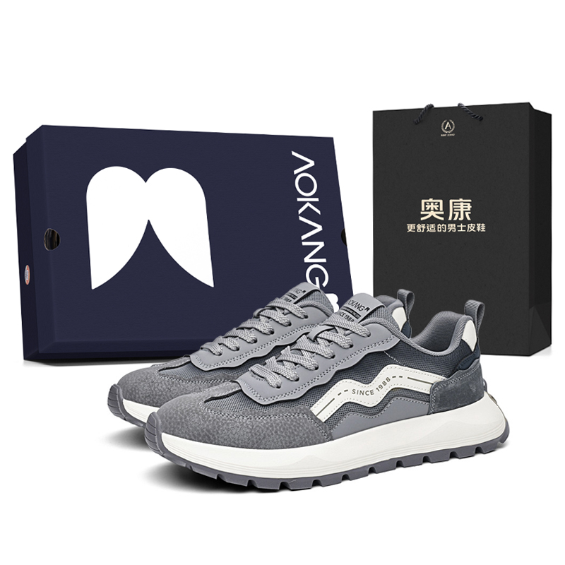 

Низкие повседневные туфли Trendy Play Series для мужчин. В комплекте коробка AOKANG, Phantom Gray[Standard Sports Shoe Size]