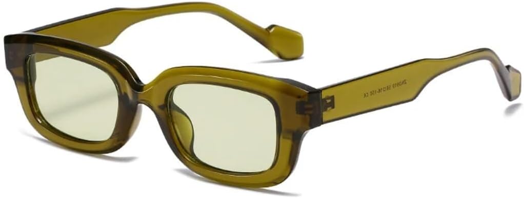 

Солнцезащитные очки с защитой UV400 | Маленькая оправа, яркие цвета | Для женщин и мужчин, для занятий спортом на открытом воздухе и вождения LXLHWN, Yellow Green Yellow