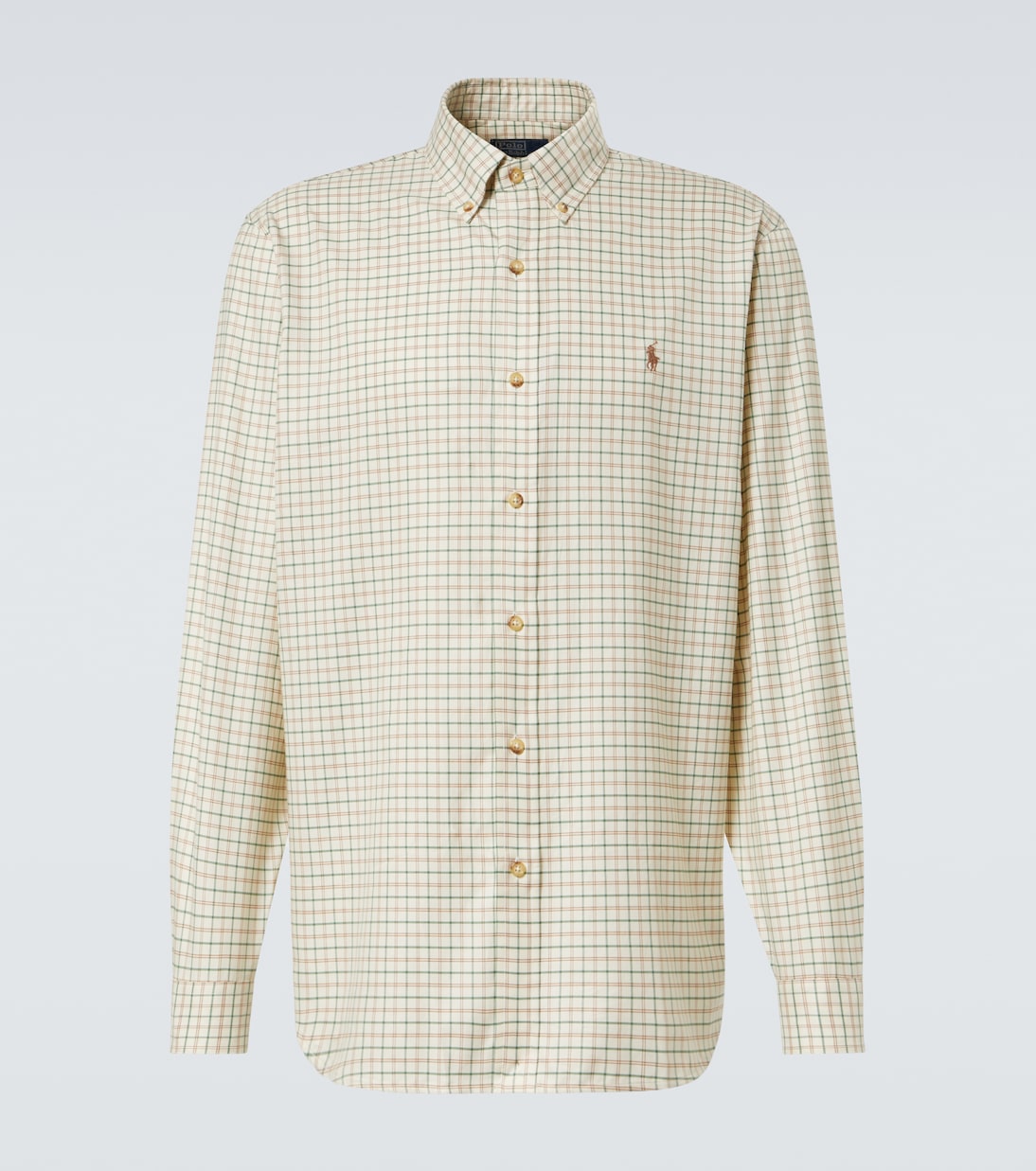 

Клетчатая хлопковая рубашка Polo Ralph Lauren, Cream Khaki Multi