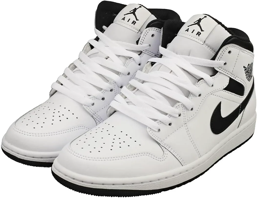 

Nike Мужские кроссовки Jordan 1 Mid белый/черно-белый-черный (DQ8426 132)