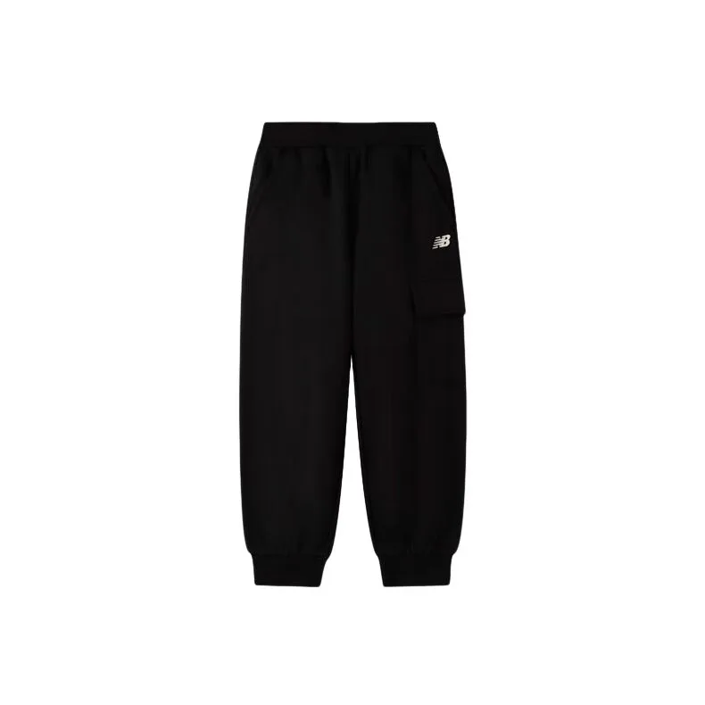 Детские вязаные спортивные штаны New Balance, черный
