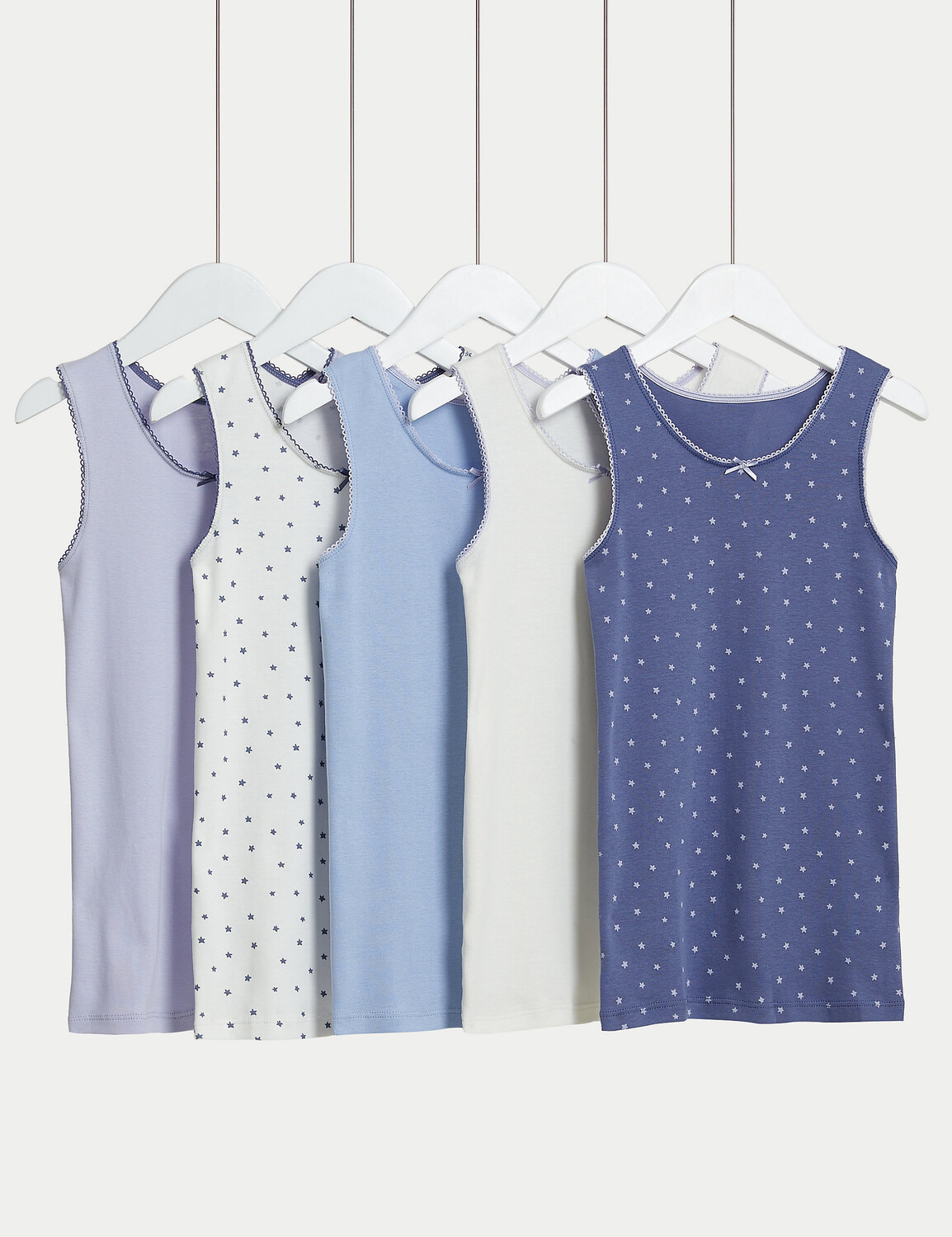 

5 упаковок звезд и однотонных футболок из чистого хлопка (2–14 лет) Marks & Spencer