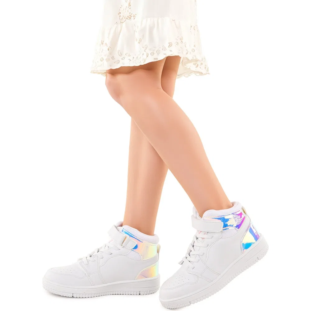 Детские спортивные кроссовки для девочек с липучками Hayka Hologram Kiko Kids — фото 2