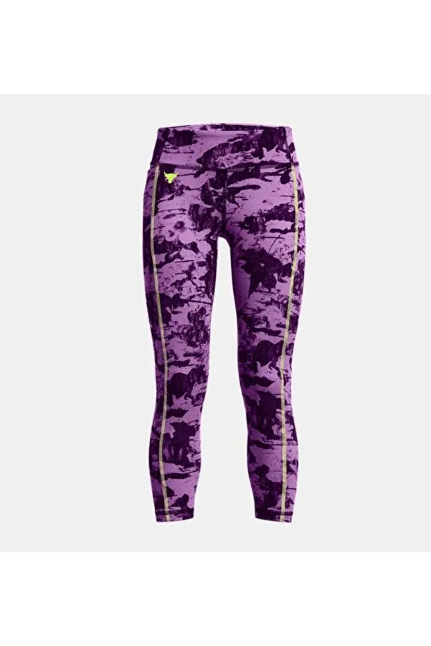 Детские леггинсы для девочек с принтом Project Rock Lets Go Printed Ankle Tights Under Armour, 1380962560