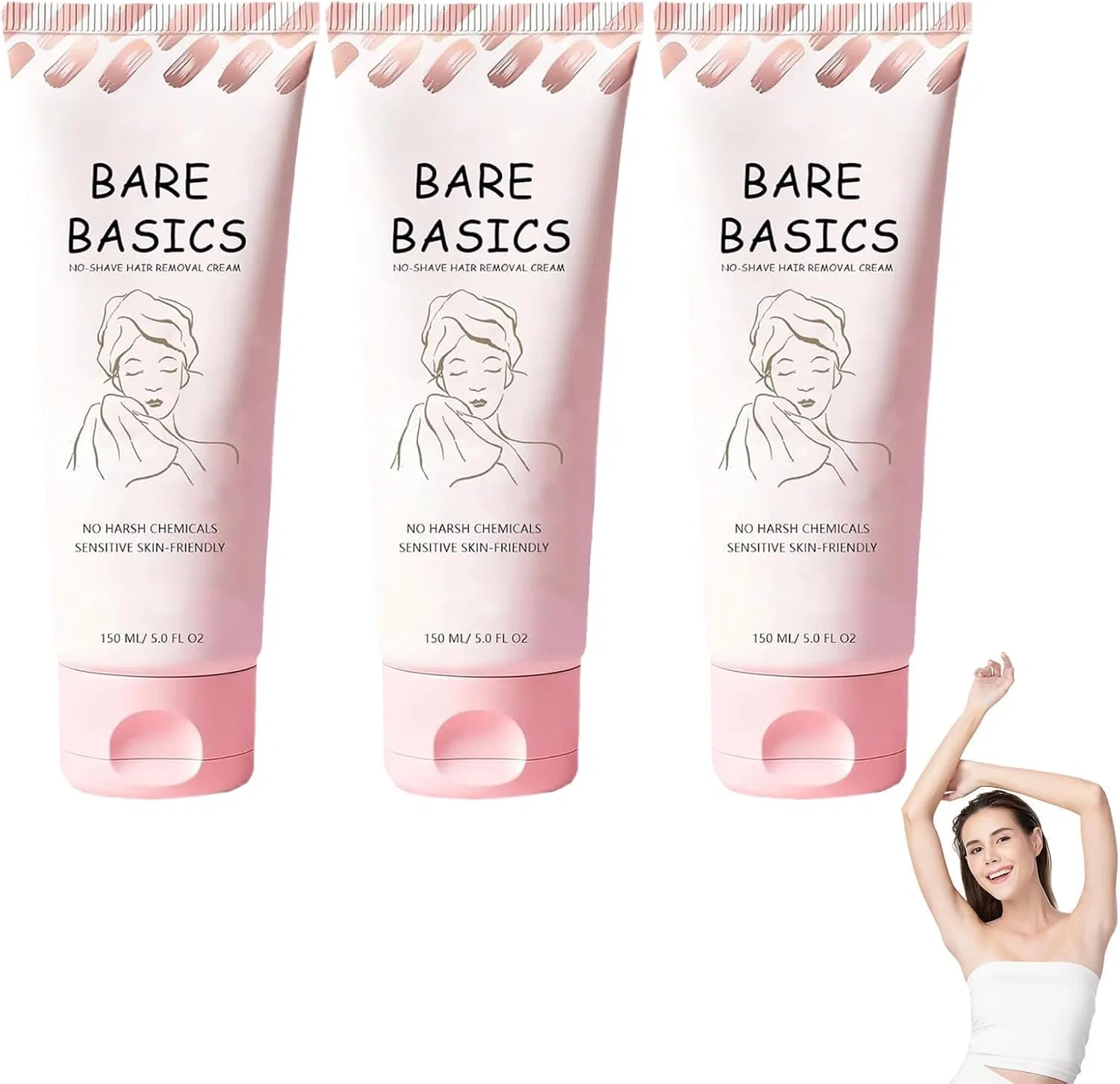 Крем для депиляции No Shave Hair Removal Cream, 3 шт по 150 мл Ccdsr