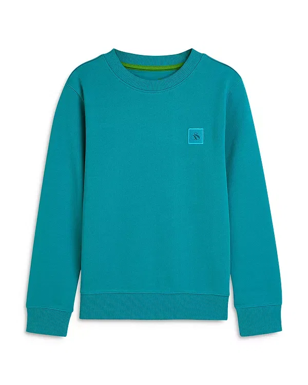 Детский свитшот для мальчиков с логотипом Scotch & Soda, Tahitian Teal