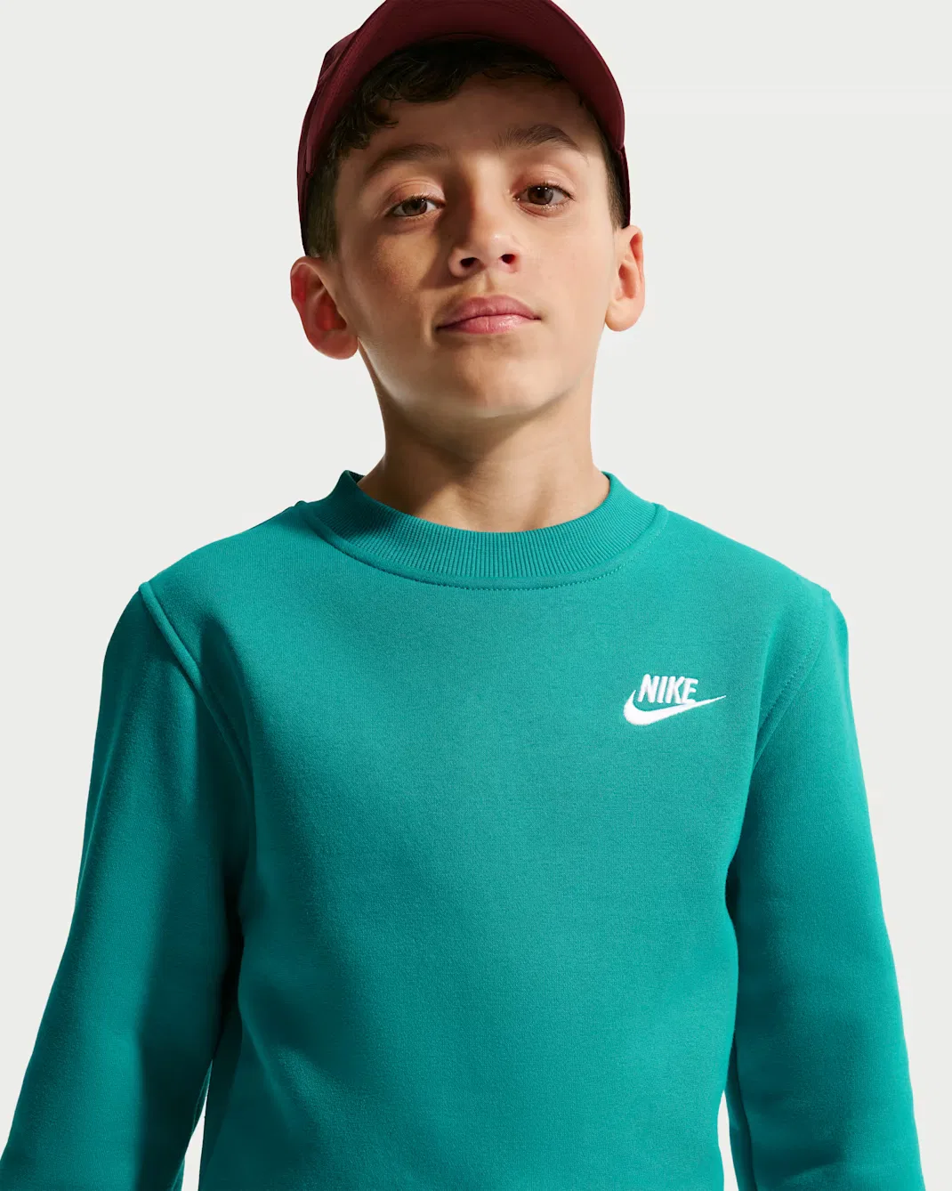 Толстовка для детей постарше Nike Sportswear Club Fleece, Energy/White — фото 3