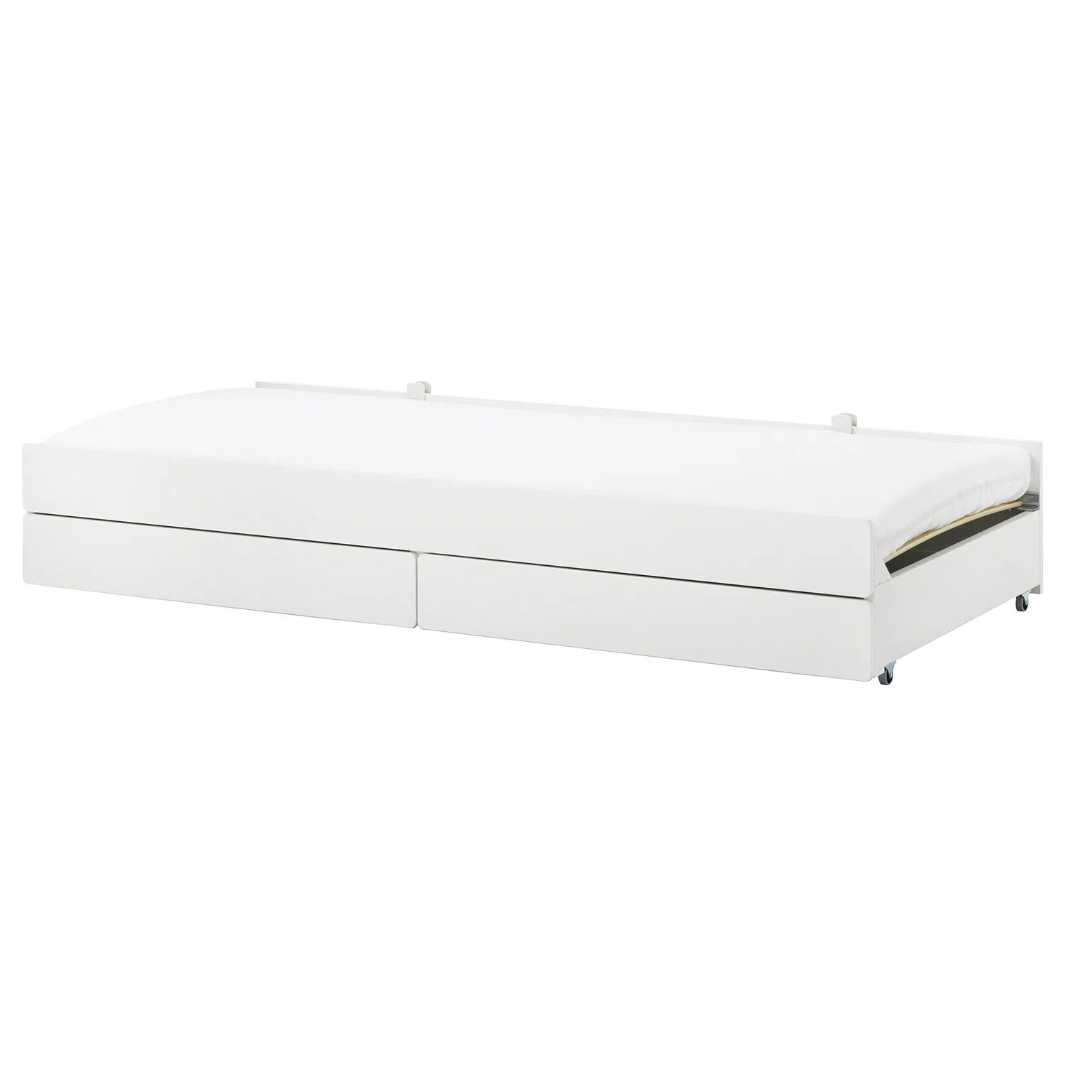 IKEA Släkt Кровать-Подставка с ящиками для хранения, белая, 90x200 см
