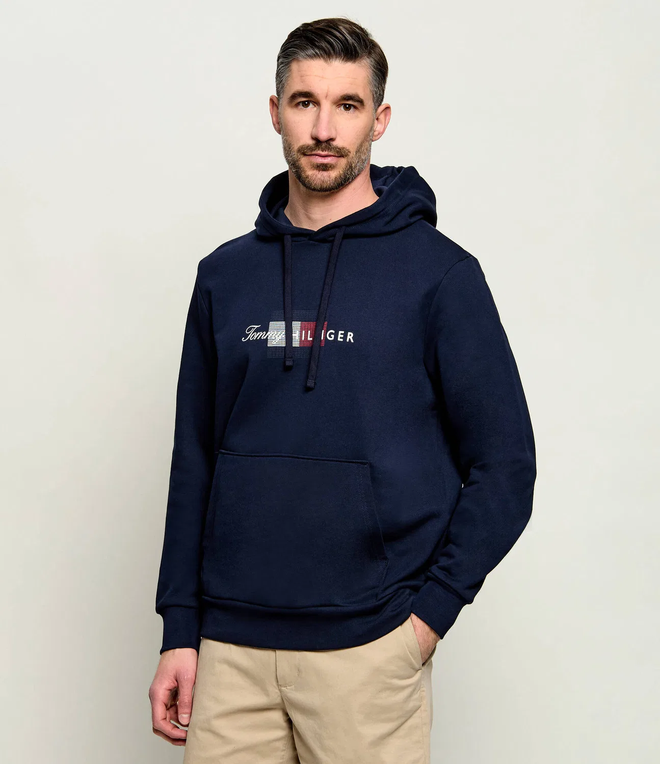 Свитшот с капюшоном Tommy Hilfiger, темно-синий