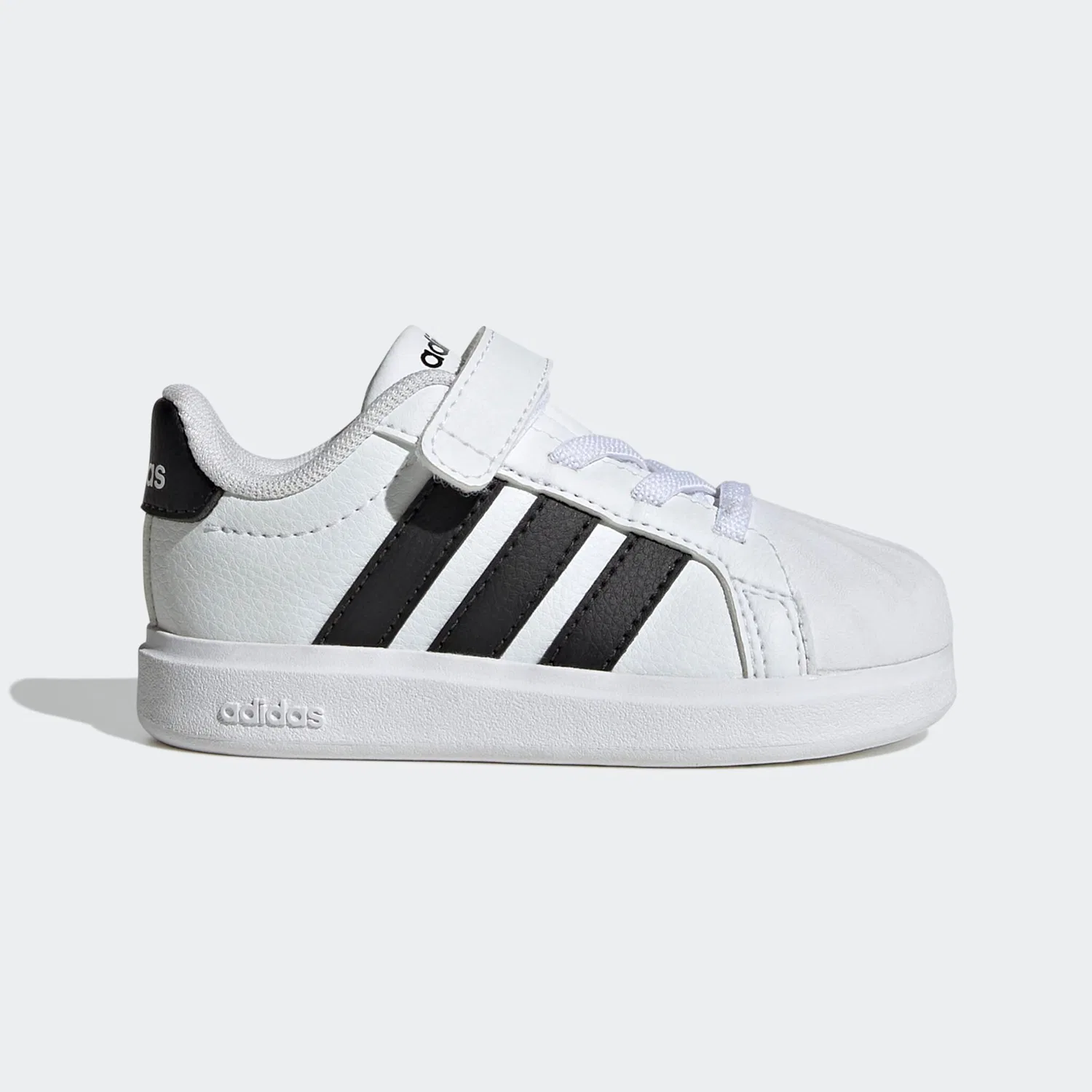 Детские кроссовки с мыском из резины Adidas Sportswear, Cloud White/Core Black — фото 2