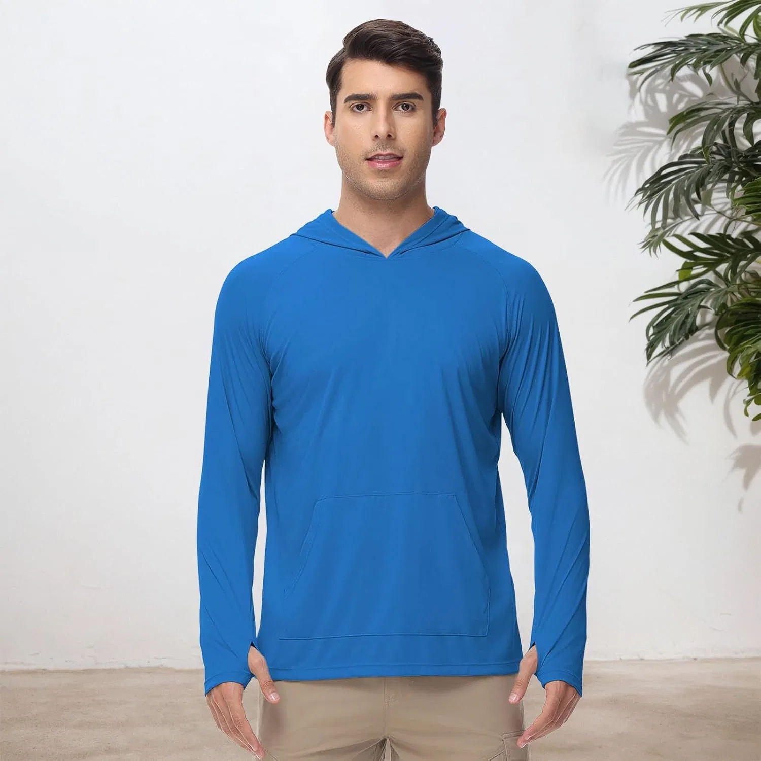 Мужская худи-футболка с капюшоном Regular Fit, Blue — фото 3