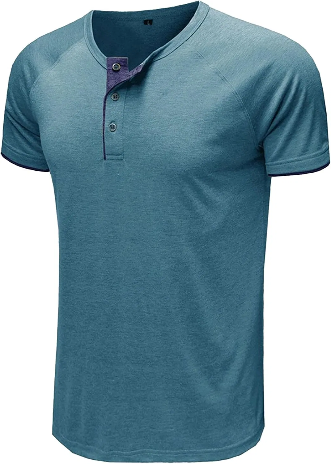 Мужская хенли-футболка из хлопка Slim Fit, Blue