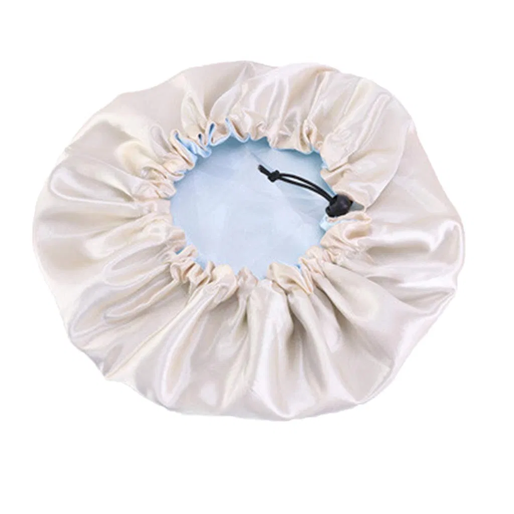 Шапочка для сна и душа Satin, Paowsietiviity, диаметр 36см, Lightblue — фото 4