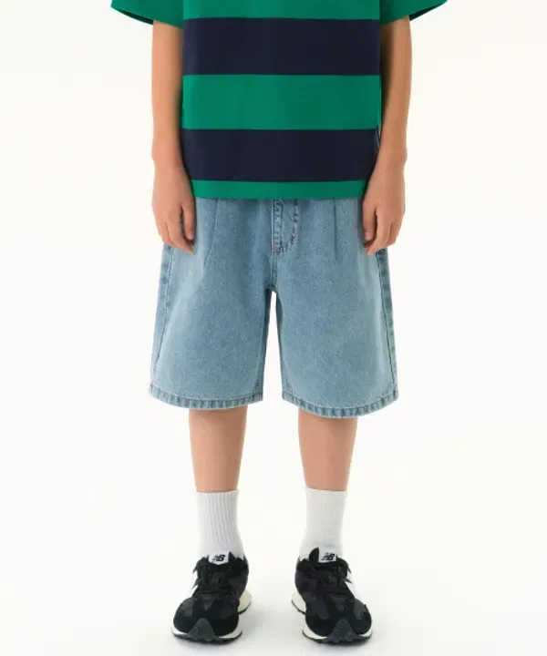 Шорты джинсовые широкие, Musinsa Standard Kids, Light Indigo
