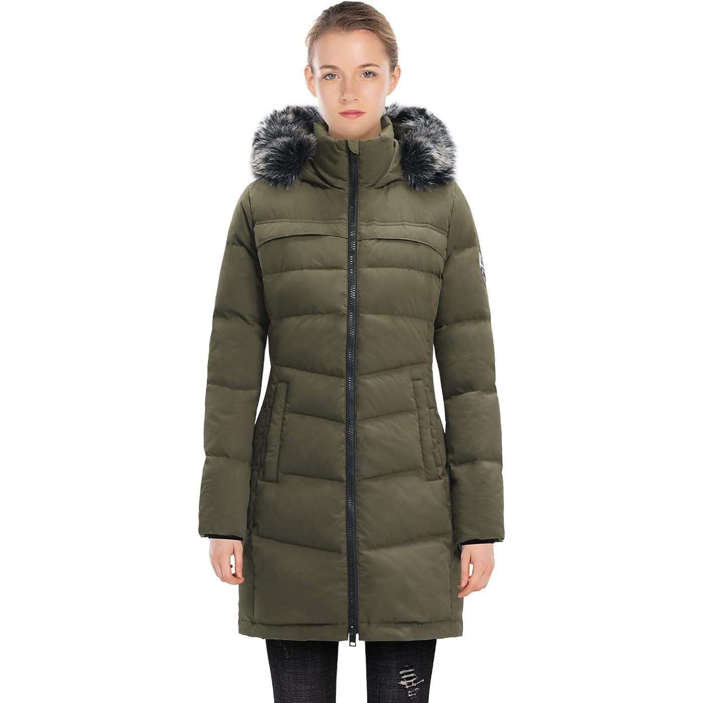

Пуховик Extreme Pop Goose Down Womens, хаки/серый