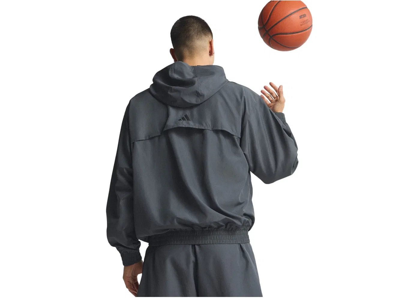 Мужская джерси-анарак с длинным рукавом Pullover Adidas, Carbon