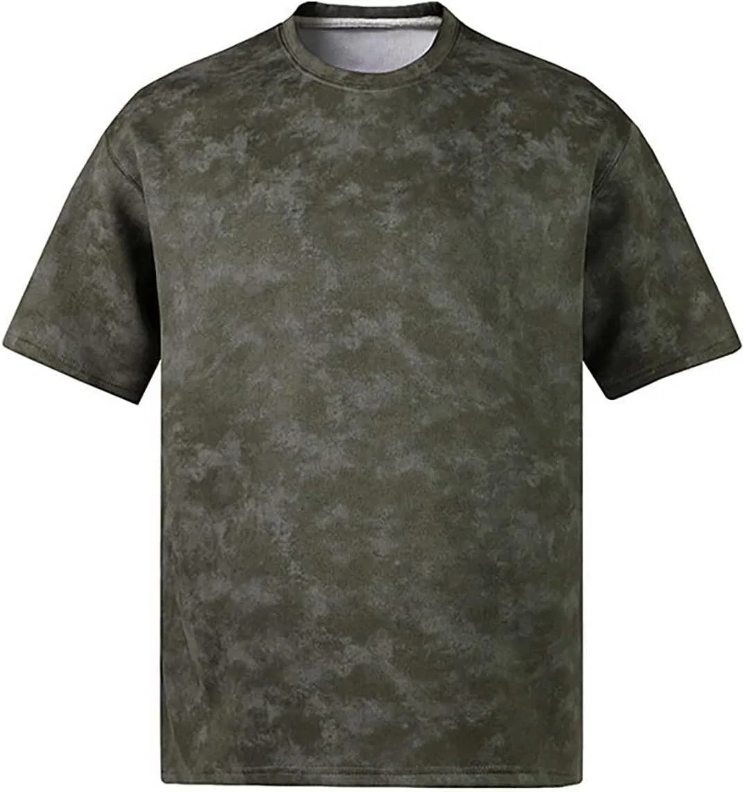 Мужская футболка оверсайз с винтажным эффектом, Army Green — фото 4