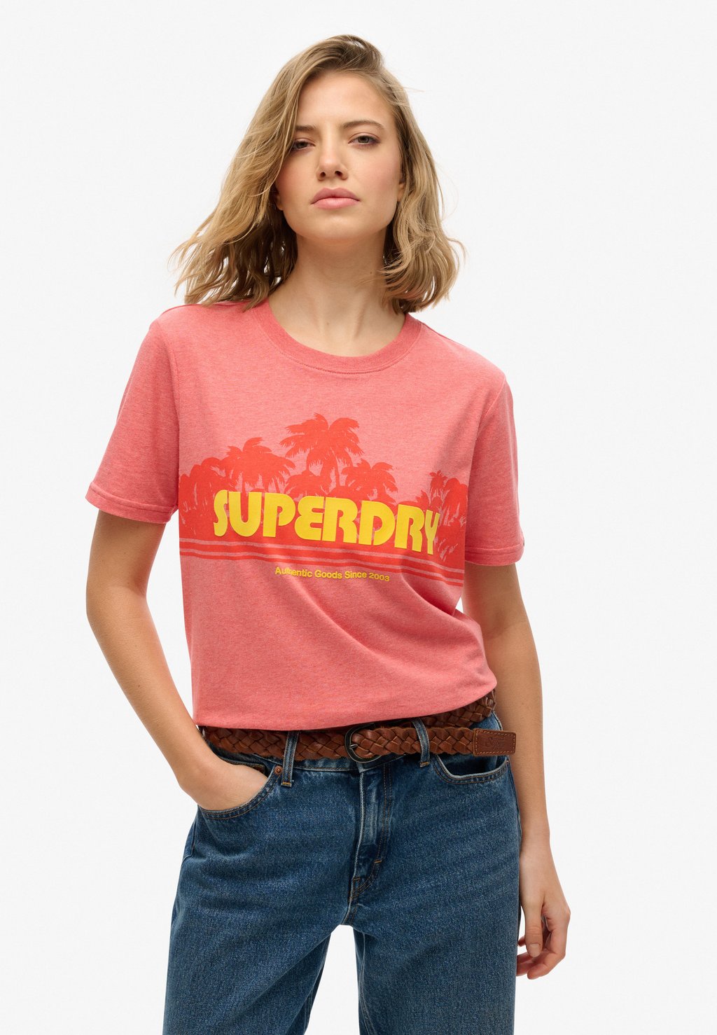 

Футболка с принтом RELAXED Superdry, красный
