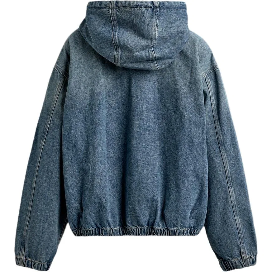 Мужская куртка с капюшоном Medium Blue ZARA, Medium Blue — фото 3